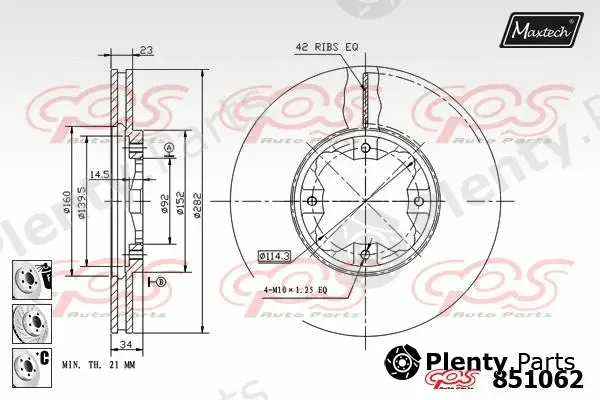 Maxtech 851102 — Brake Disc R+ (Regular Plus)