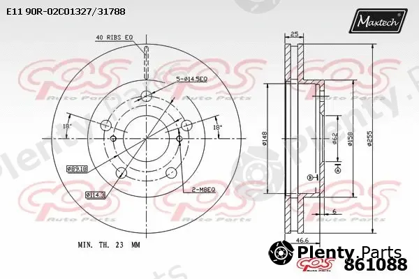 Maxtech 72943011 — Piston, brake caliper
