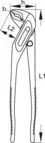 Gedore 914424 — Pipe Wrench/Water Pump Pliers