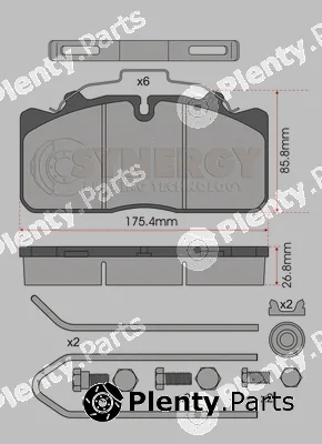 Juratek SYN3279K — Brake Pad Set, disc brake