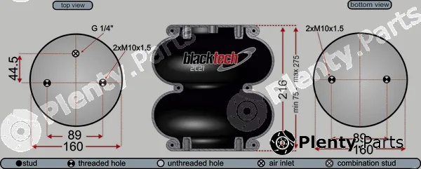 Juratek 2C21210P01 — Bellow, air suspension