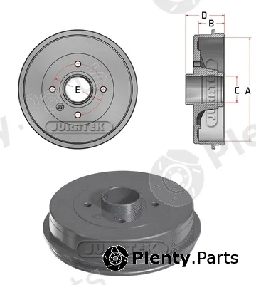 Juratek JDR067 — Brake Drum