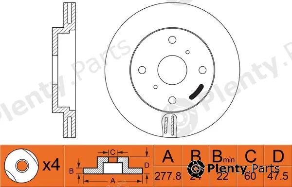 FIT FR0434V — Brake Disc