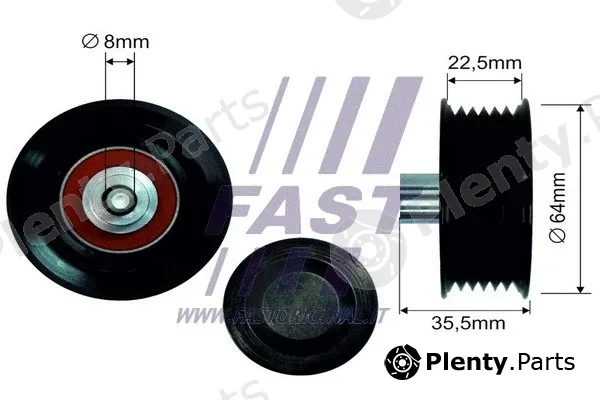 Fast FT44593 — Deflection/Guide Pulley, V-ribbed belt