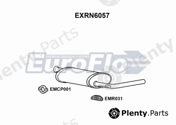 EuroFlo EXRN6057 — Rear Muffler