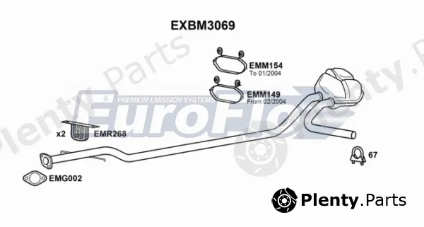 EuroFlo EXBM3069 — Centre Muffler