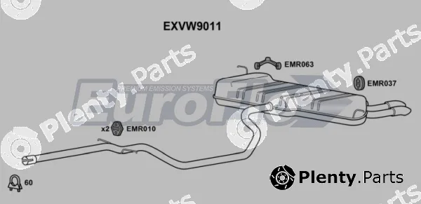 EuroFlo EXVW9011 — Centre/Rear Muffler