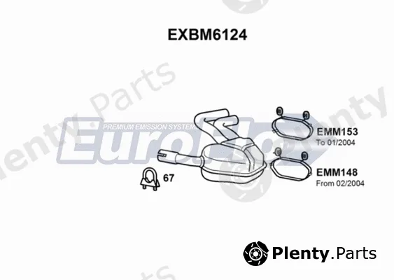 EuroFlo EXBM6124 — Rear Muffler