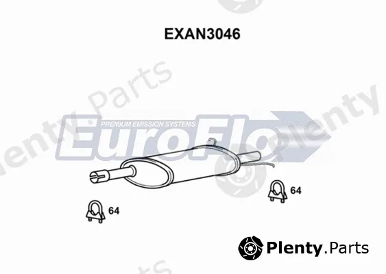 EuroFlo EXAN3046 — Centre Muffler