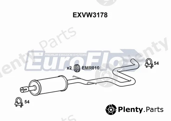 EuroFlo EXVW3178 — Centre Muffler