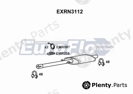 EuroFlo EXRN3112 — Centre Muffler
