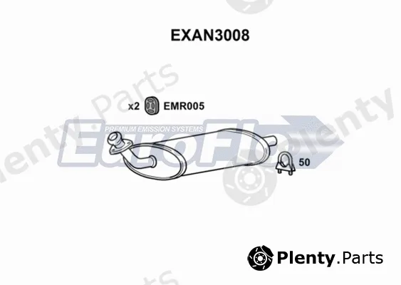 EuroFlo EXAN3008 — Centre Muffler