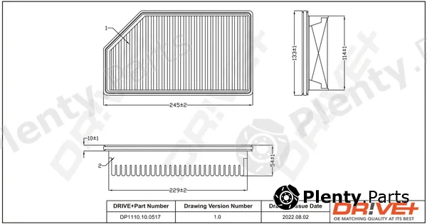 Dr!ve+ DP1110.10.0517 — Air Filter