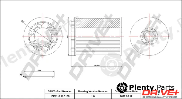 Dr!ve+ DP1110.11.0186 — Oil Filter
