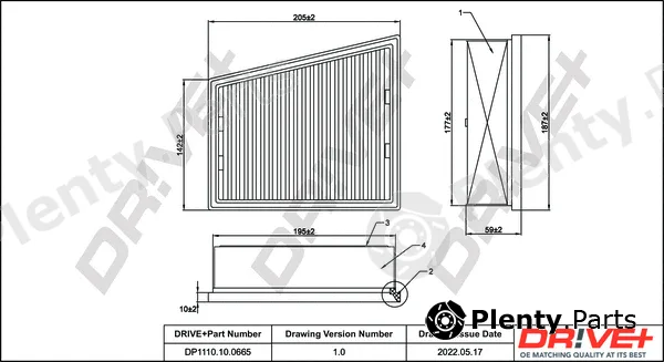 Dr!ve+ DP1110.10.0665 — Air Filter