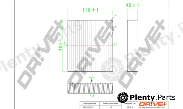 Dr!ve+ DP1110.12.0176 — Filter, cabin air