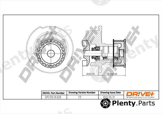 Dr!ve+ DP2310.10.028 — Water Pump, engine cooling