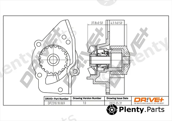 Dr!ve+ DP2310.10.069 — Water Pump, engine cooling