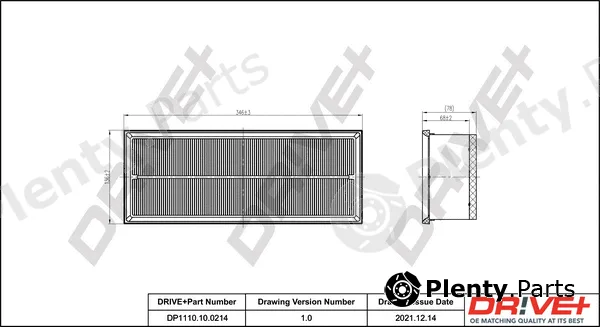 Dr!ve+ DP1110.10.0214 — Air Filter