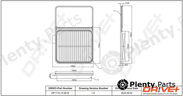 Dr!ve+ DP1110.10.0618 — Air Filter