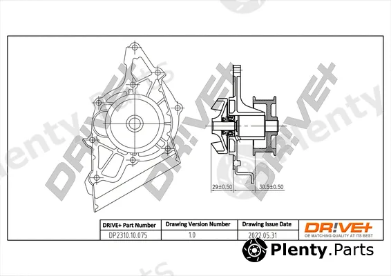 Dr!ve+ DP2310.10.075 — Water Pump, engine cooling
