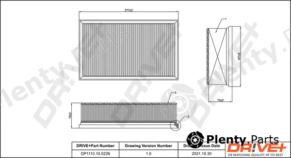 Dr!ve+ DP1110.10.0226 — Air Filter