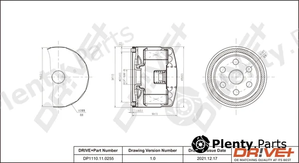 Dr!ve+ DP1110.11.0255 — Oil Filter