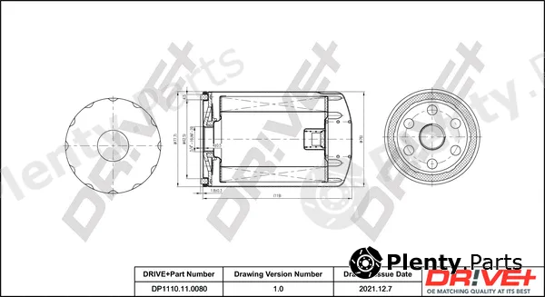 Dr!ve+ DP1110.11.0080 — Oil Filter