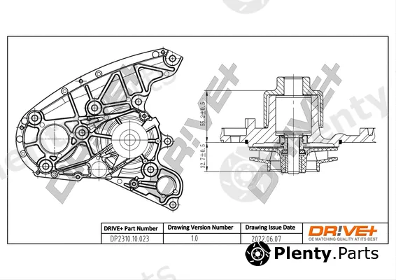 Dr!ve+ DP2310.10.023 — Water Pump, engine cooling