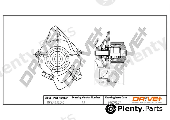Dr!ve+ DP2310.10.046 — Water Pump, engine cooling