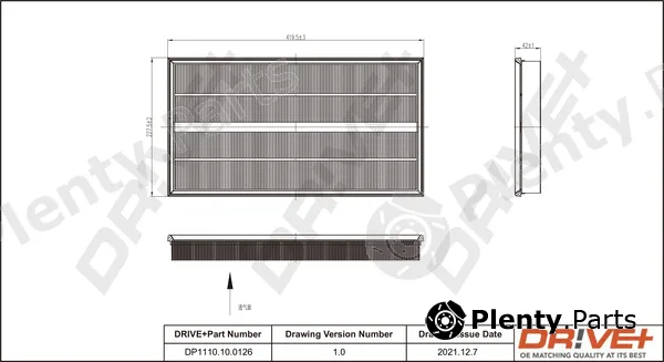Dr!ve+ DP1110.10.0126 — Air Filter