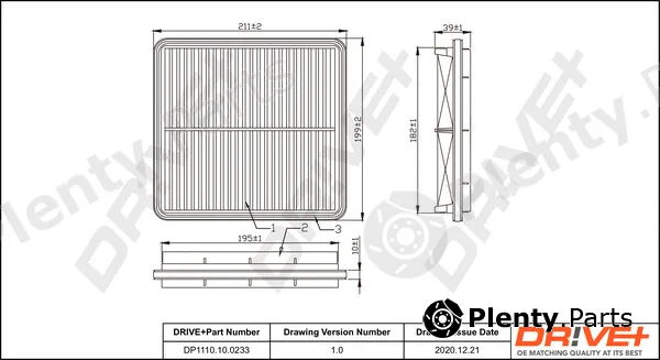 Dr!ve+ DP1110.10.0233 — Air Filter