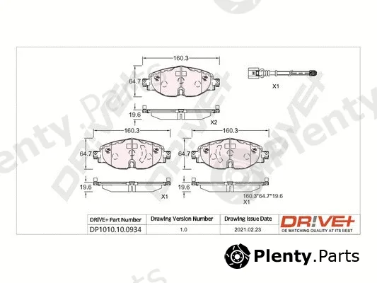 Dr!ve+ DP1010.10.0934 — Brake Pad Set, disc brake