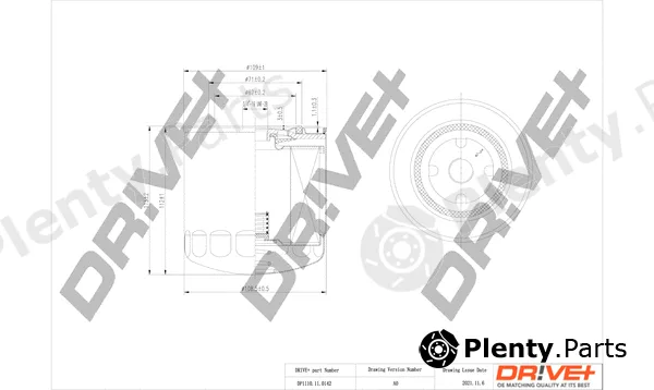 Dr!ve+ DP1110.11.0142 — Oil Filter