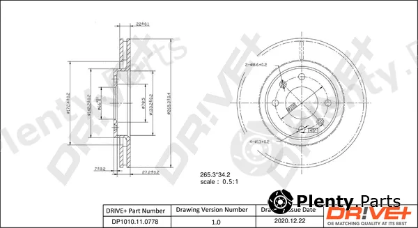 Dr!ve+ DP1010.11.0778 — Brake Disc