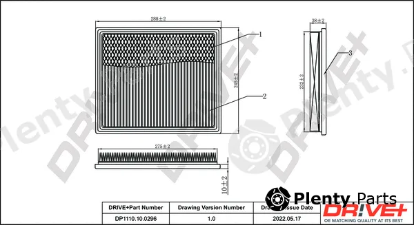 Dr!ve+ DP1110.10.0296 — Air Filter