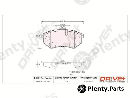 Dr!ve+ DP1010.10.0941 — Brake Pad Set, disc brake