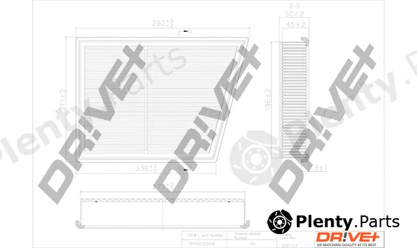 Dr!ve+ DP1110.10.0334 — Air Filter