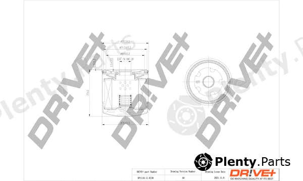 Dr!ve+ DP1110.11.0130 — Oil Filter