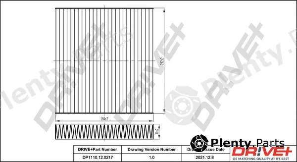 Dr!ve+ DP1110.12.0217 — Filter, cabin air