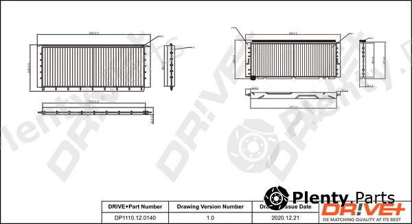 Dr!ve+ DP1110.12.0140 — Filter, cabin air