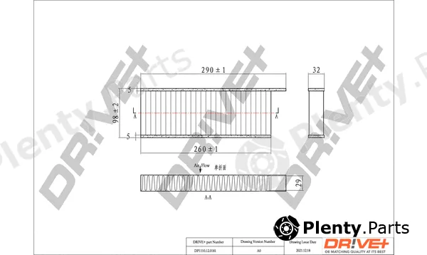 Dr!ve+ DP1110.12.0181 — Filter, cabin air