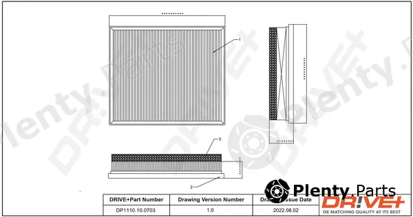Dr!ve+ DP1110.10.0703 — Air Filter