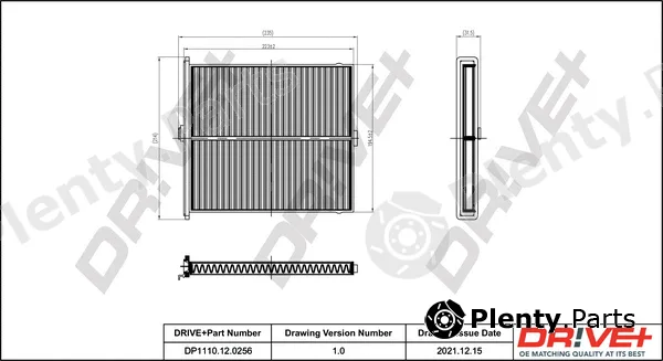 Dr!ve+ DP1110.12.0256 — Filter, cabin air