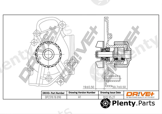 Dr!ve+ DP2310.10.090 — Water Pump, engine cooling