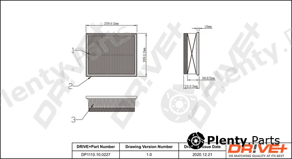 Dr!ve+ DP1110.10.0227 — Air Filter