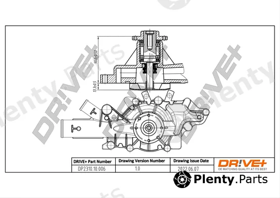 Dr!ve+ DP2310.10.006 — Water Pump, engine cooling