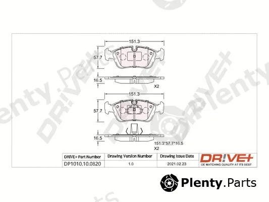 Dr!ve+ DP1010.10.0820 — Brake Pad Set, disc brake