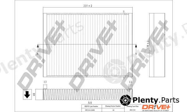 Dr!ve+ DP1110.12.0202 — Filter, cabin air