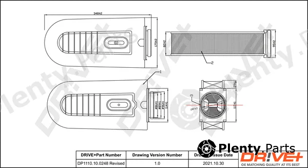 Dr!ve+ DP1110.10.0248 — Air Filter